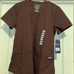 Cherokee Professionals Espresso Scrub Top